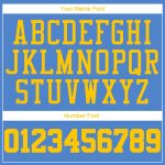Custom Light Blue Gold Basketball Jersey - Personalized Throwback Team Name & Number Personalized Light Blue Gold Authentic