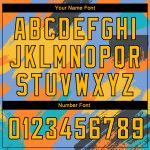 Custom Basketball Jersey with 3D Pattern Design, Light Blue Gold-Black Abstract Brush Stroke, Personalized Name & Number
