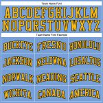 Custom Name Number Basketball Jersey - Light Blue Gold Black Authentic Throwback Personalized Light Blue Gold-Black Authentic