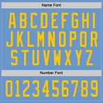Custom Light Blue Gold Hockey Jersey with Personalized Name and Number Personalized Light Blue Gold Hockey Jersey Team Custom