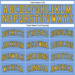 Custom Name and Number Authentic Basketball Jersey - Personalized Light Blue Gold-Royal Throwback Team Jersey Personalized