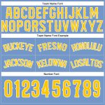 Custom Name and Number Light Blue Gold White Authentic Basketball Shorts - Personalized Throwback Team Gear Personalized