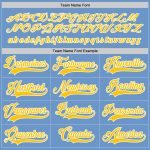 Custom Light Blue Gold-White Hockey Jersey with Personalized Name and Number - Team Apparel Personalized Light Blue Gold-White