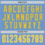 Custom Light Blue Gold-White Hockey Jersey with Personalized Name and Number - Team Apparel Personalized Light Blue Gold-White
