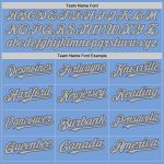 Personalized Baseball Jersey Authentic Team Custom Name Number Light Blue Gray Steel Gray 3 Colors Arm Shapes Personalized