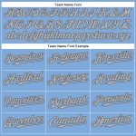 Personalized Light Blue Gray Authentic Baseball Jersey - Custom Design in Steel Gray Color Personalized Light Blue Gray-Steel