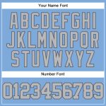 Personalized Light Blue Gray Authentic Baseball Jersey - Custom Design in Steel Gray Color Personalized Light Blue Gray-Steel