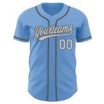 Custom Personalized Baseball Jersey - Light Blue Gray & Steel Gray with Custom Name and Number Personalized Light Blue Gray-Steel