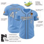 Custom Personalized Baseball Jersey - Light Blue Gray & Steel Gray with Custom Name and Number Personalized Light Blue Gray-Steel