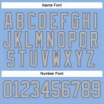 Custom Team Hockey Jersey with Personalized Name and Number in Light Blue Gray and Steel Gray Lace Neck Personalized Light