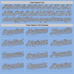 Custom Name and Number Authentic Baseball Jersey in Light Blue Gray and Steel Gray Personalized Light Blue Gray-Steel Gray