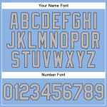 Custom Light Blue Gray Performance Vapor Golf Polo Shirt with Team Name and Number Personalized Light Blue Gray-Steel Gray