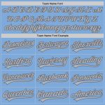 Custom Name and Number Softball Jersey - Unisex Two-Button Light Blue Gray-Steel Gray Personalized Light Blue Gray-Steel