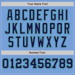 Customizable Pinstripe Baseball Jersey - Light Blue Gray Teal Navy - Team Name & Number Authentic Fashion Style Personalized