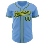 Light Blue Green Gold Authentic Baseball Jersey - Personalized Design Personalized Light Blue Green-Gold Authentic Baseball