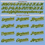 Custom Name Number Personalized Light Blue Green-Gold Baseball Jersey Authentic Sleeveless Team Apparel Personalized Light