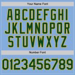 Custom Name Number Personalized Light Blue Green-Gold Baseball Jersey Authentic Sleeveless Team Apparel Personalized Light