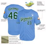 Custom Personalized Baseball Jersey - Light Blue Green-White Mesh with Authentic Throwback Design, Name & Number Personalized