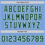 Custom Team Softball Jersey - Personalized Light Blue Green White Two-Button Unisex with Custom Name and Number Personalized