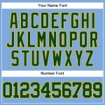 Custom Name Number Light Blue Green-Yellow Authentic Baseball Jersey - Personalized Team Apparel Personalized Light Blue