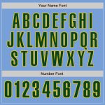 Personalized Authentic Baseball Jersey in Light Blue Green-Yellow Personalized Light Blue Green-Yellow Authentic Baseball