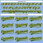 Custom Name and Number Performance Golf Polo Shirt - Light Blue Green-Yellow Personalized Light Blue Green-Yellow Performance