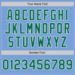 Personalized Light Blue Kelly Green White Baseball Jersey - Authentic Custom Team Apparel Personalized Light Blue Kelly Green-White