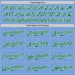 Custom Name and Number Baseball Jersey - Personalized Light Blue and Kelly Green Authentic Team Jersey Personalized Light