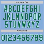 Custom Personalized Baseball Jersey with Name and Number - Light Blue Kelly Green-White Sleeveless Authentic Style Personalized
