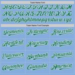 Custom Personalized Baseball Jersey with Name and Number - Light Blue Kelly Green-White Sleeveless Authentic Style Personalized
