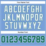 Personalized Light Blue and Green Throwback Basketball Jersey - Authentic Style Personalized Light Blue Kelly Green-White