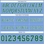 Custom Name and Number Authentic Basketball Shorts Light Blue Kelly Green White - Personalized Throwback Style Personalized