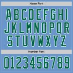 Personalized Light Blue Green White Hockey Jersey - Custom Team Apparel Personalized Light Blue Kelly Green-White Hockey