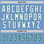 Custom Hockey Jersey Personalized with Name and Number in Light Blue and Kelly Green-White Personalized Light Blue Kelly