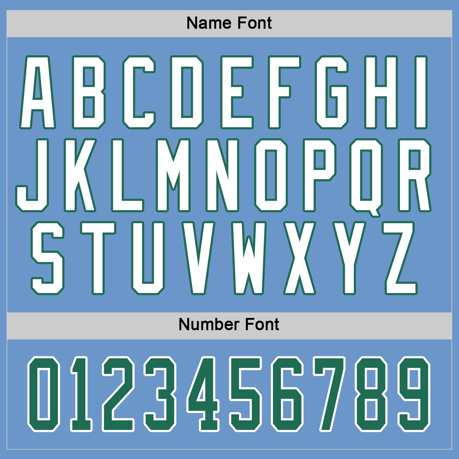 Personalized Light Blue Kelly Green-White Hockey Jersey Team Custom Name and Number Custom Hockey Jersey Personalized with Name and Number in Light Blue and Kelly Green-White Personalized Light Blue Kelly - Image 3