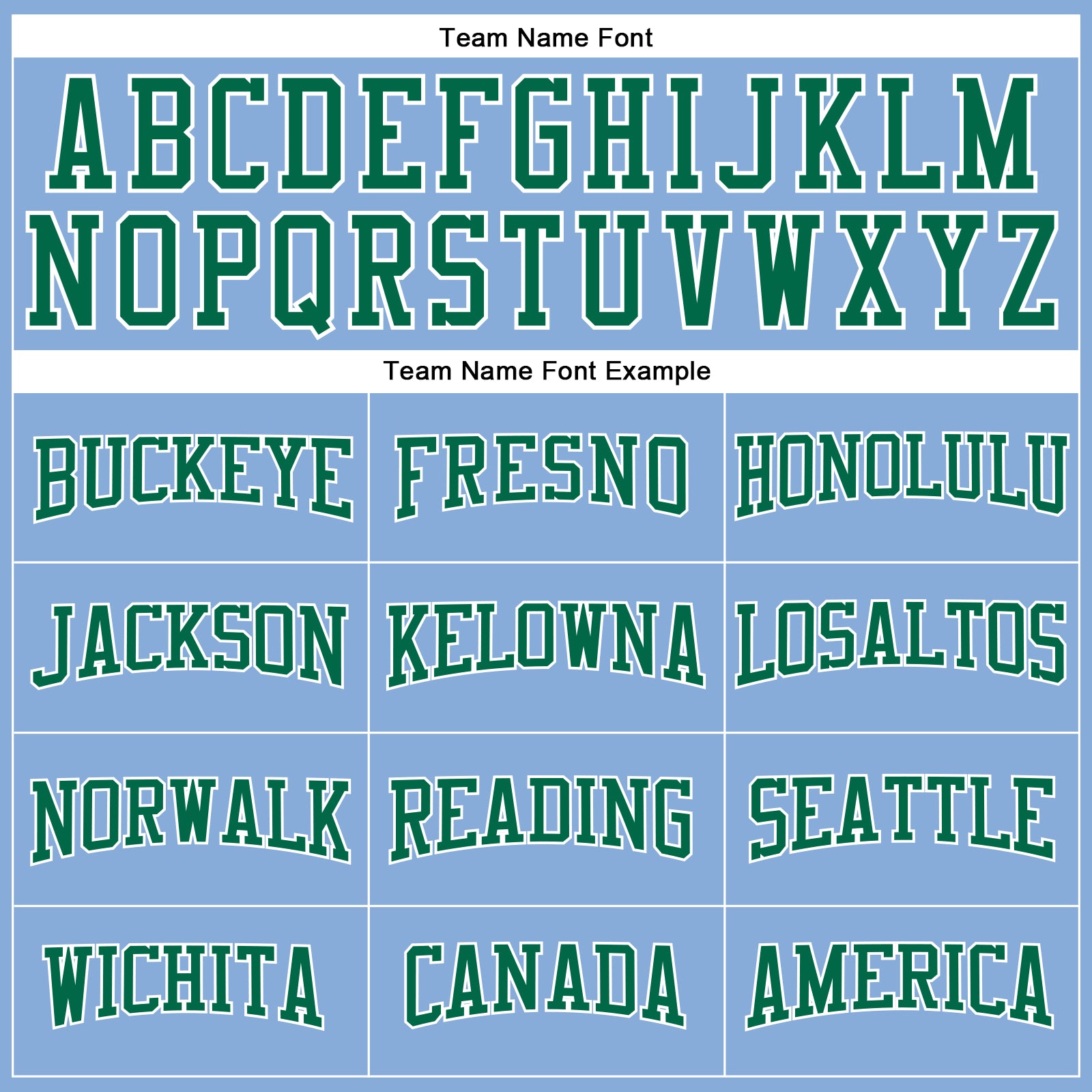 Personalized Light Blue Kelly Green-White Long Sleeve Performance T-Shirt Team Custom Name and Number Custom Name and Number Performance T-Shirt - Light Blue Kelly Green White Long Sleeve Team Shirt Personalized Light Blue - Image 4