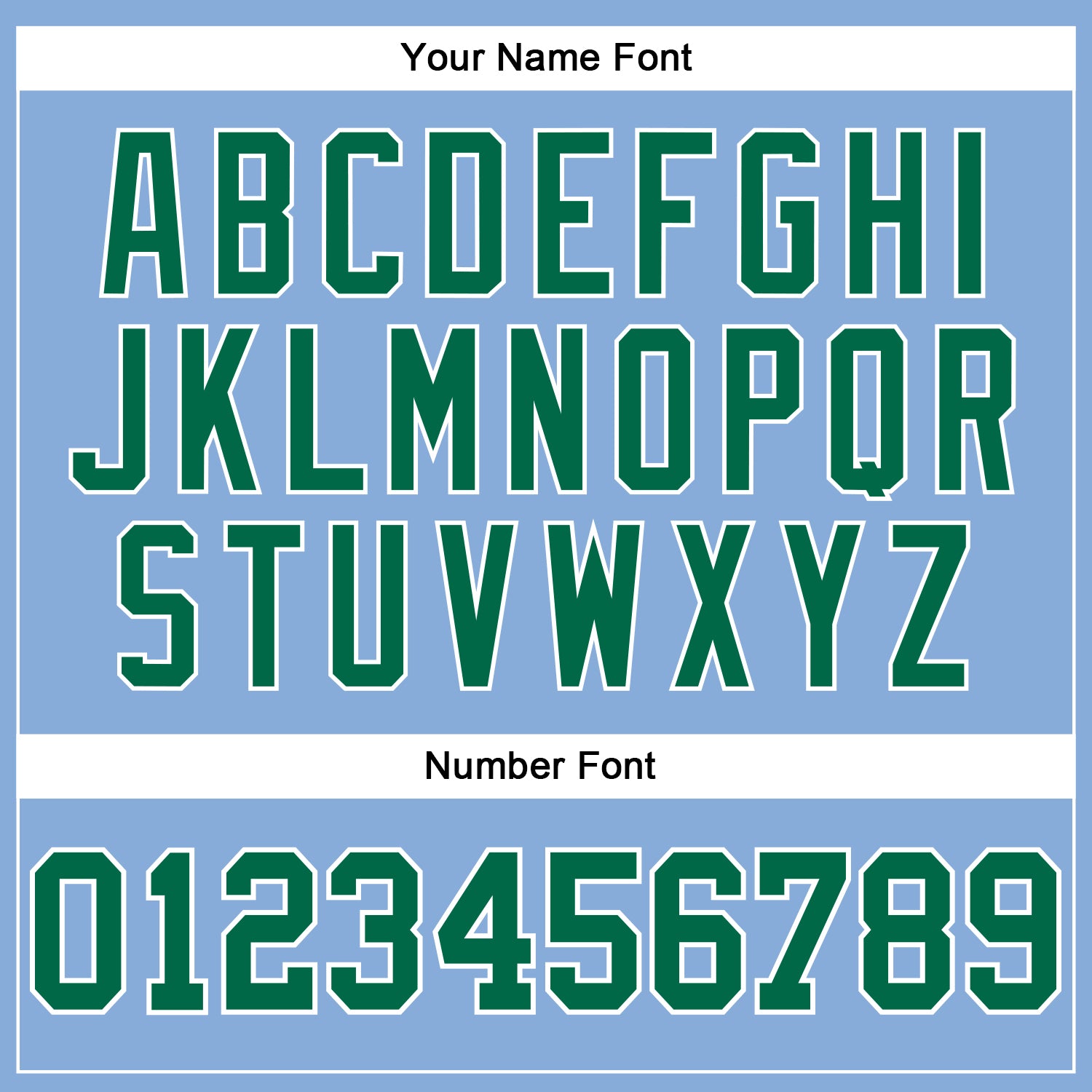 Personalized Light Blue Kelly Green-White Long Sleeve Performance T-Shirt Team Custom Name and Number Custom Name and Number Performance T-Shirt - Light Blue Kelly Green White Long Sleeve Team Shirt Personalized Light Blue - Image 5