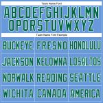 Personalized Light Blue Green White Mesh Throwback Baseball Jersey Personalized Light Blue Kelly Green-White Mesh Authentic