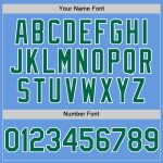 Custom Personalized Light Blue Baseball Jersey with Green-White Mesh - Authentic Throwback Team Name and Number Personalized