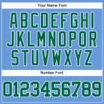 Personalized Light Blue Green White Mesh Throwback Baseball Jersey Personalized Light Blue Kelly Green-White Mesh Authentic