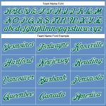 Custom Light Blue Performance T-Shirt with Green and White Accents - Personalized Team Name and Number Personalized Light
