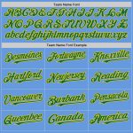 Custom Name and Number Personalized Light Blue and Kelly Green Mesh Baseball Jersey - Authentic Throwback Style Personalized