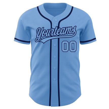 Personalized Light Blue Navy Authentic Baseball Jersey for Custom Sports Wear Personalized Light Blue Light Blue-Navy Authentic