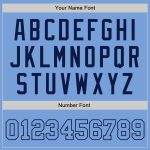 Custom Light Blue and Navy Baseball Jersey with Personalized Name and Number - Authentic Team Apparel Personalized Light
