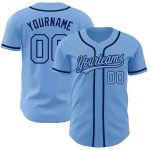 Personalized Light Blue Navy Authentic Baseball Jersey for Custom Sports Wear Personalized Light Blue Light Blue-Navy Authentic