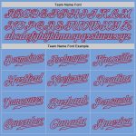 Custom Light Blue and Red Authentic Baseball Jersey with Personalized Name and Number Personalized Light Blue Light Blue-Red