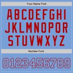 Custom Light Blue and Red Authentic Baseball Jersey with Personalized Name and Number Personalized Light Blue Light Blue-Red