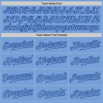 Personalized Royal Blue Baseball Jersey - Authentic Light Blue Design Personalized Light Blue Light Blue-Royal Authentic