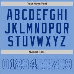 Personalized Royal Blue Baseball Jersey - Authentic Light Blue Design Personalized Light Blue Light Blue-Royal Authentic