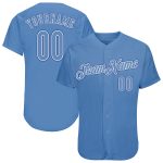 Custom Light Blue and Royal Baseball Jersey with Personalized Name and Number - Authentic Team Gear Personalized Light Blue